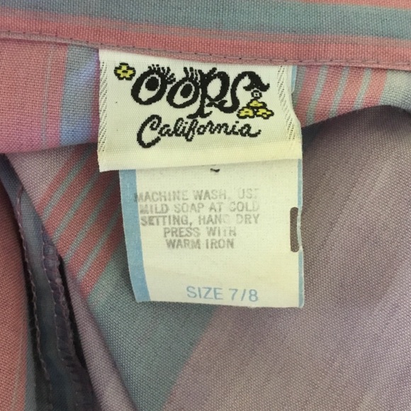 Vintage 70’s 80’s Oops California Pastel Striped Lightweight Jumpsuit - Picture 12 of 12